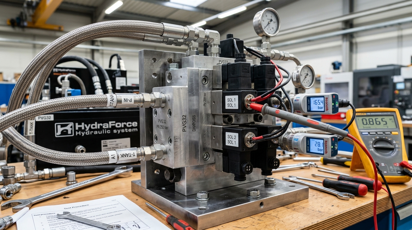 Hydraulic and Electrical Troubleshooting - Electro-hydraulic proportional valve block calibration