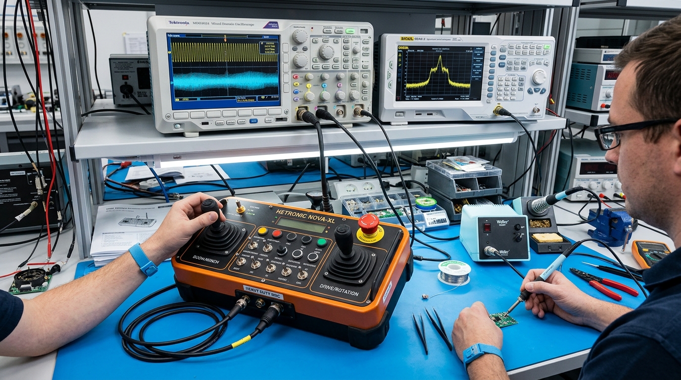 Remote Control Repair Capability - Radio remote transmitter bench testing with RF analyzer