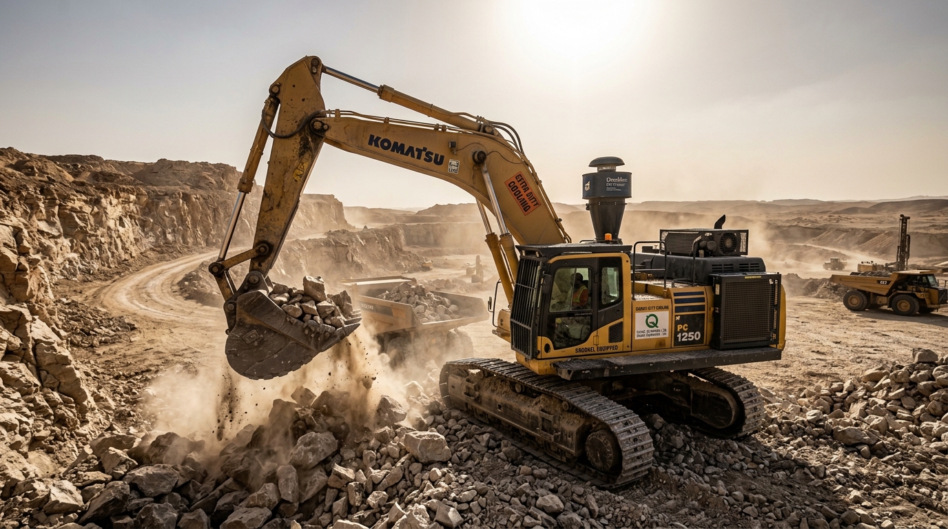 Support for Harsh Saudi Conditions - Heavy machinery operating in 50C desert heat and dust